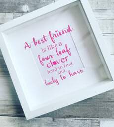 Best Friend Box Photo Frame, Picture Gift For A Friend, Is Like Four Leaf Clover, Home Decor, Hanging Frame