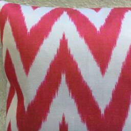 Handwoven Silk Ikat Pillow Cover, Modern Accent Cushion - 16x16 - thumbnail 2