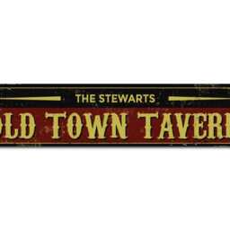 Old Town Tavern Sign, Decor, Owner Gift, Tav, Custom Sign For Wall Family Present -Quality Aluminum - thumbnail 3