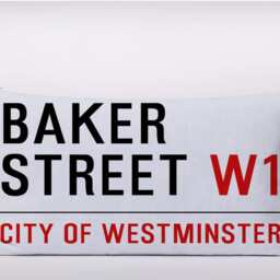 Vintage London Street Sign Baker Street Sherlock Holmes - Cushion Cover Case Or Stuffed With Insert - thumbnail 2