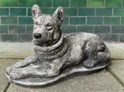 Concrete German Dog Sculpture Stone Statue Shepherd Figurine Memorial Ornament Garden Decoration Handmade Art Dog Lover Gift - thumbnail 1