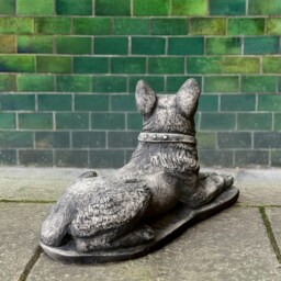 Concrete German Dog Sculpture Stone Statue Shepherd Figurine Memorial Ornament Garden Decoration Handmade Art Dog Lover Gift - thumbnail 4