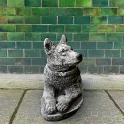 Concrete German Dog Sculpture Stone Statue Shepherd Figurine Memorial Ornament Garden Decoration Handmade Art Dog Lover Gift - thumbnail 3