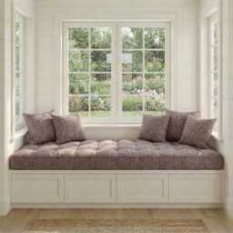 Linen Window Seat Cushion, Indoor French Style Floor Cushion - thumbnail 3