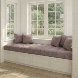 Linen Window Seat Cushion, Indoor French Style Floor Cushion - thumbnail 2