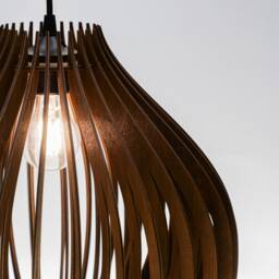 Brown Drop , Wood Ceiling Light, Scandinavian Pendant, Style, Plywood Chandelier, Pendant Brada - thumbnail 3