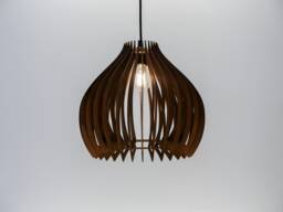 Brown Drop , Wood Ceiling Light, Scandinavian Pendant, Style, Plywood Chandelier, Pendant Brada - thumbnail 1