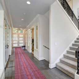 Handmade Purple Cotton Runner Rug, Block Print Stair Rug - thumbnail 3