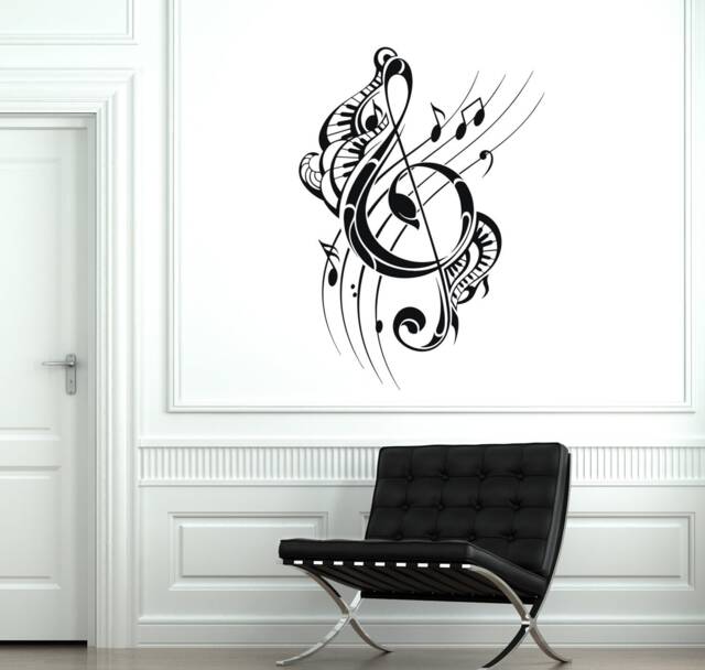 Musical Vinyl Wall Decal Notes Music Cool Modern Guaranteed Quality Decor Stickers Mural - #2038Di - image 1