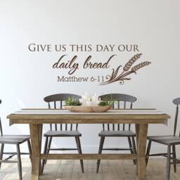 Daily Bread Bible Verse Wall Decal - Christian Kitchen Decor P65 - thumbnail 2