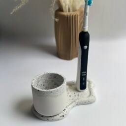 1, 2 Or 3 Electric Toothbrush Holder, Terrazzo Jesmonite Bathroom Organizer - thumbnail 2