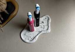 1, 2 Or 3 Electric Toothbrush Holder, Terrazzo Jesmonite Bathroom Organizer - thumbnail 1