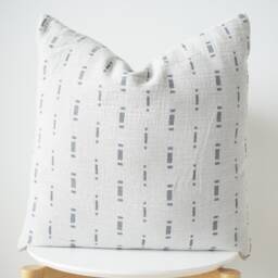 White Indigo Striped Pillow Cover - thumbnail 3