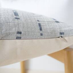 White Indigo Striped Pillow Cover - thumbnail 4