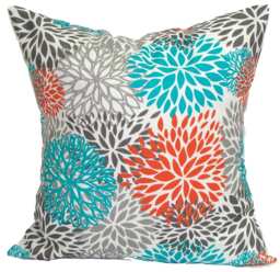 Outdoor Pillow Covers, Blue Turquoise Cover For A 20x20, 16x16, 18x18 Pillow, All Sizes