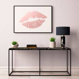 The Kiss Wall Art Stencil - Modern Lips Design Reusable Diy For Home Makeovers - thumbnail 1