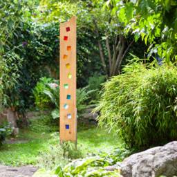 Garden Sculpture Of Wood & Glass - thumbnail 2
