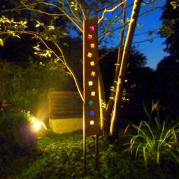 Garden Sculpture Of Wood & Glass - thumbnail 3