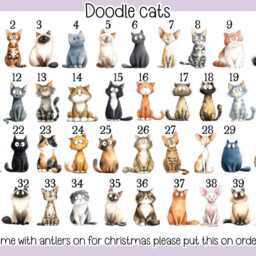 Personalised Cat Illustration Pet Stocking - Christmas For Pets Various Breeds Ans Colours Custom Santa Sack - thumbnail 2