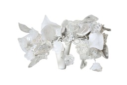 Resin Flower Bouquet Wall Sconce - White & Clear Bedroom Lighting