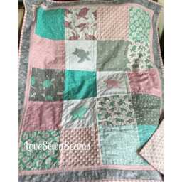 Sea Turtle Quilt/Sea Crib Bedding/Sea Baby Blanket/Sea Accent Pillow - thumbnail 4