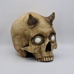 Bright Eyes Human Skull Replica . Realistic Plaster Of Paris Life Size Replica - thumbnail 2