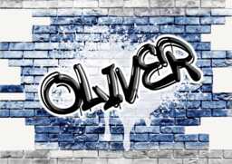 Large Bespoke Name Text Graffiti Wall Modern Brick Self Adhesive Sticker Decal Print Design Kids Room Nursery