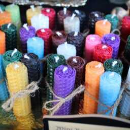 Mini Beeswax Candle Trio - Choose Your Own Colours Hand Rolled Natural Spell Candles - thumbnail 2