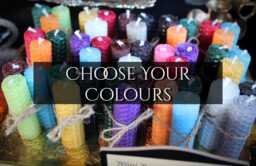Mini Beeswax Candle Trio - Choose Your Own Colours Hand Rolled Natural Spell Candles - thumbnail 1