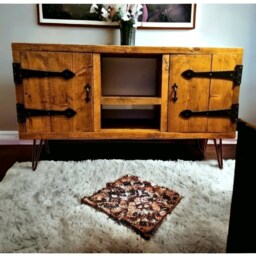 Rustic Industrial Sideboard Reclaimed Wood Console Table With Hairpin Legs - thumbnail 2