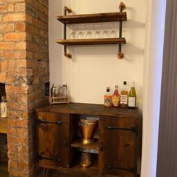 Rustic Industrial Sideboard Reclaimed Wood Console Table With Hairpin Legs - thumbnail 4