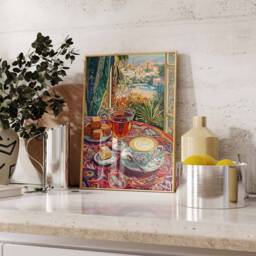 Islamic Food Poster, Coffee Arabic Decor, Persian Wall Art, Kitchen Afghan Gift - thumbnail 3
