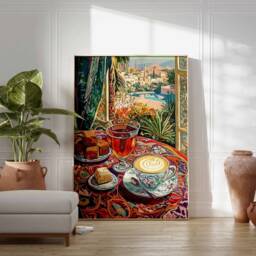 Islamic Food Poster, Coffee Arabic Decor, Persian Wall Art, Kitchen Afghan Gift - thumbnail 2