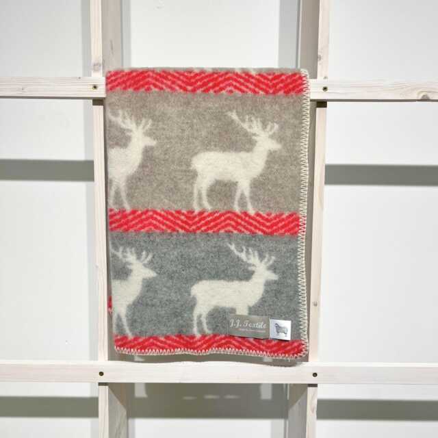 Deer Little Wool Blanket - Reversible Throw Baby Shower Gift - image 1