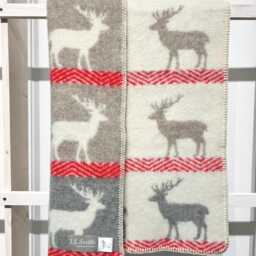 Deer Little Wool Blanket - Reversible Throw Baby Shower Gift - thumbnail 2