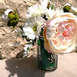 15cm Stained Glass Effect Flower Vase Sea Greens, Art Deco Design - thumbnail 2