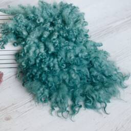 Baby Photography Props, Flokati Newborn Prop, Curly Basket Filler, Felted Wool Blanket - thumbnail 3
