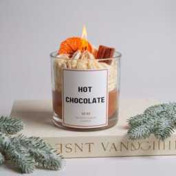 Hot Cocolate Dessert Candle, Whipped Festive Candle, Christmas Candle Gift, Holiday Winter Gift Candle, Cosy Gift For Her, Winter Decor - thumbnail 1