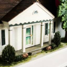Personalized Farm House Clay Miniature, Framed 3D Dimensional House, Front Door Replica, First Home Gift, Holiday Present - thumbnail 2