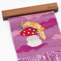 Handwoven Wool & Cotton Wall Tapestry Modern Art Deco Decor - thumbnail 2