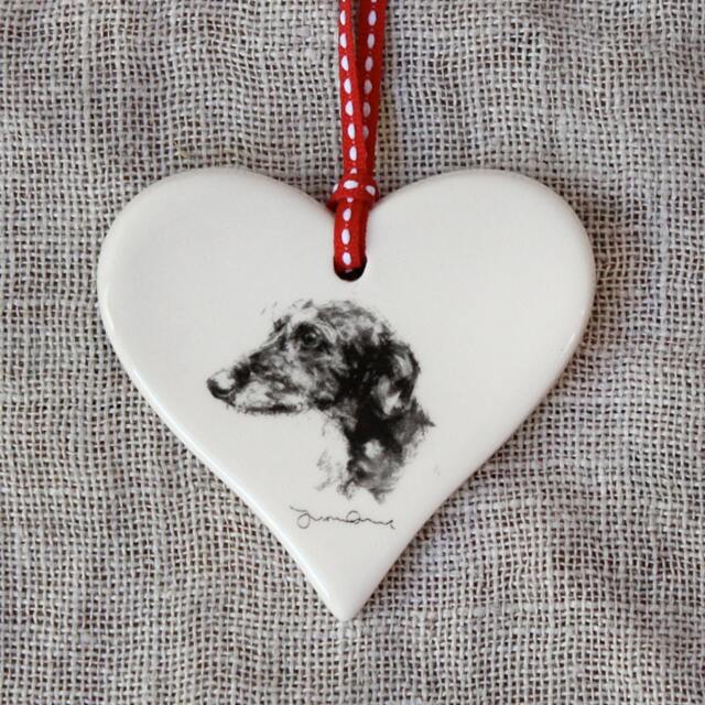 Lurcher Christmas Ornament - Keepsake Xmas Tree Decoration & Stocking Filler Gift - image 1