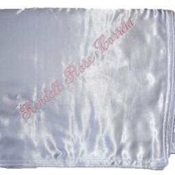 Satin Baby Blanket - Double Sided Washable Embroidered Personalized With Child's Name Many Colors Available - thumbnail 3