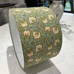 Handmade Lampshade in A Beautiful William Morris Pimpernel Green Fabric, Various Sizes Available, Ceiling Or Table/Floor Lamp Options - thumbnail 2