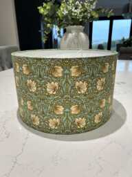 Handmade Lampshade in A Beautiful William Morris Pimpernel Green Fabric, Various Sizes Available, Ceiling Or Table/Floor Lamp Options - thumbnail 1