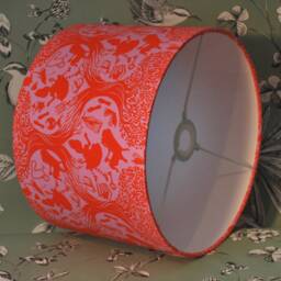 Handmade Alice in Wonderland Lampshade Tula Pink Fabric Drum Lampshade - thumbnail 2
