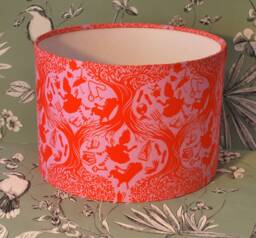 Handmade Alice in Wonderland Lampshade Tula Pink Fabric Drum Lampshade - thumbnail 1