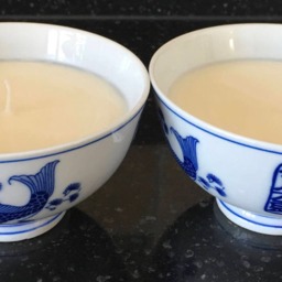 Peach Mango Scented Asian Style 100% Soy Candles in Chinese Designed Fish Rice Bowl - thumbnail 4