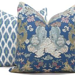 Schumacher Blush Magic Mountain Dragon Decorative Pillow Cover Lumbar Pillow Throw Cover Rmt - thumbnail 3