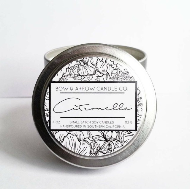 Citronella Natural Soy Candle 4 Oz - Eco-Friendly Scented Spring Gift Idea Citrus Scent - image 1
