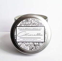 Citronella Natural Soy Candle 4 Oz - Eco-Friendly Scented Spring Gift Idea Citrus Scent - thumbnail 1
